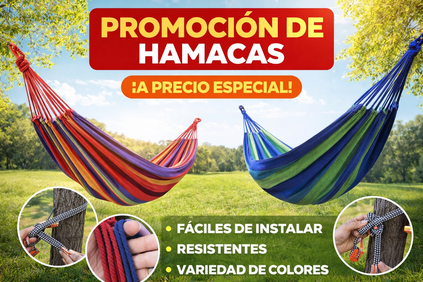 Hamaca de Algodón Doble Plaza