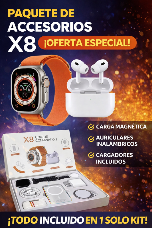 Set Smartwatch X8 Ultra+ Audífonos